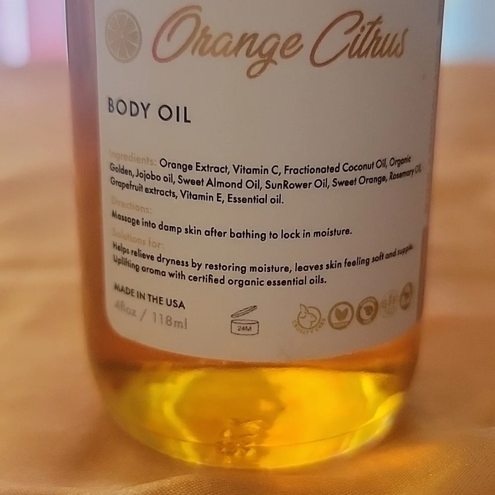 NEW Aminnah Skincare ORANGE CITRUS Body Oil - Picture 3 of 5